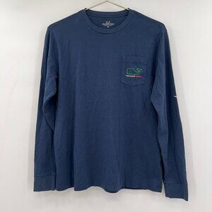 Vineyard Vines Mens Cotton Happy St Paddy's Day Long Sleeve Blue Shirt XL (18)
